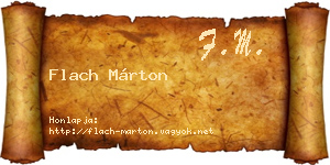 Flach Márton névjegykártya