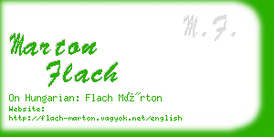 marton flach business card